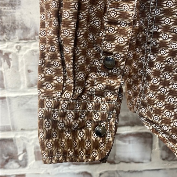 Brown Checkered western Kids Shirt 7/8 - Picture 3 of 5